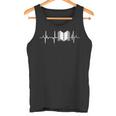 Me Encanta Leer Libros Latido Del Corazón Para Los Amantes De Los Libros Camiseta sin mangas