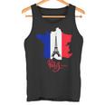 Enjoy Travel Paris France Flag & Eiffel Tower Graphic タンクトップ