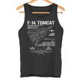 F-14 Tomcat 戦闘機 ジェット仕様 軍用飛行機 F14 Tomcat タンクトップ