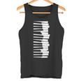Wobbly ピアノキーボード – ピアニスト&ミュージシャンのグラフィック タンクトップ