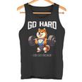 Go Hard Or Go Home 柴犬 犬 ウエイトリフティング フィットネス ジム タンクトップ