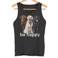 Be Happy ラブラドールレトリバー ゴールデンブラックブラウン チョコレートラボ タンクトップ
