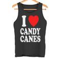 I Heart 愛 キャンディケーン 冬 ペパーミント クリスマス タンクトップ