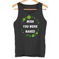 Irish You Were Nakedt Patrick's Day アイルランドのお祝い タンクトップ