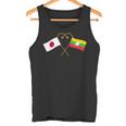 Japanese Flag Myanmar Flag ミャンマー遺産 ミャンマーのルーツ 日本の国旗 ミャンマーの国旗 タンクトップ