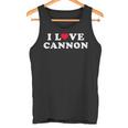 I Love Cannon マッチング ガールフレンド&ボーイフレンド キャノン名 タンクトップ