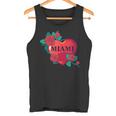 I Love Miami Miami Love Heart & Roses Illustration Graphic タンクトップ
