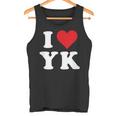 I Love Yk Initials I Heart YK First Last Name Y K タンクトップ