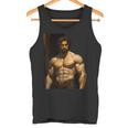 Muscle Man Bodybuilder Gay Daddy Classic Oil Paintingtyle タンクトップ