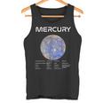 Nerdy Mercury 天文学 科学惑星 太陽系 ホワイト タンクトップ