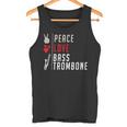 Peace Love Bass トロンボーン楽器 バス トロンボーン奏者 タンクトップ