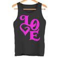 Pink Love ピンクカラーグラフィック タンクトップ