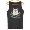 Pointed Cat 猫 ネコ シャム猫 ヒマラヤン トンキニーズ 花 レトロ ガーリー メンズ レディース キッズ タンクトップ