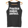 Practice Makes Perfect 継続は力なり 英語 文字入り 格言 黒 他カラー メンズ レディース タンクトップ