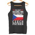 Raised By A Czech Father Father's Day Czech Republic Flag タンクトップ