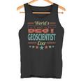Retro Badge Worlds Best Geoscientist タンクトップ