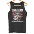 Taco Lovers バレンタインデー シュガースカル キューピッド メキシカンアート タンクトップ