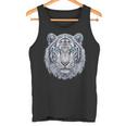 Tiger Lover 青い目の動物 ホワイトタイガー タンクトップ