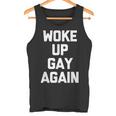 Woke Up Gay Again ayingarcastic Gay Pride Gay タンクトップ