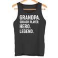 おじいちゃんスカッシュプレイヤーヒーローレジェンド-おじいちゃんスカッシュ タンクトップ