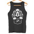 かわいいのぞくイングリッシュ コッカー スパニエル犬のグラフィック デザイン タンクトップ