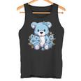 かわいいテディベアと花と一緒に I テディベア タンクトップ