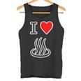 アイラブ・温泉 温泉マーク お風呂 銭湯 記号 お土産 旅行 ハート スタッフ メッセージ・面白 タンクトップ
