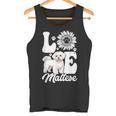 アイ・ラブ・マルチーズ・ドッグ・オーナー・ファニー・ポー・プリント・サンフラワー・ラバー タンクトップ
