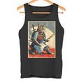 アニメ 日本の侍猫 エレキギターを弾くアートワーク タンクトップ
