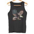 アメリカの国旗白頭ワシ米国独立記念日アートワーク デザイン タンクトップ