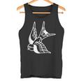 アメリカントラディショナル ツバメ 鳥 アウトライン タトゥー タンクトップ