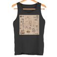 アンティークエンジニアリング機械科学パターン タンクトップ
