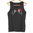 イスタンブールのスカイライン Heartbeat Turkey ブルーモスク Heart Istanbul 長袖tシャツ タンクトップ