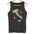 イタリア地図ブーツ 国旗 イタリア タンクトップ