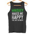 ウィスキーは私を幸せにします、You Noto Much ウイスキー タンクトップ