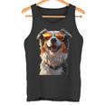 オーストラリアン・シェパード＆サングラス 愛犬家 シェパード タンクトップ