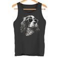 キャバリア・キング・チャールズ・スパニエル犬とサングラス タンクトップ