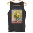 クロード モネ 面白いtシャツ 花 名作 アート ひまわりのブーケ 絵画 メンズ レディース 面白い 服 タンクトップ