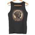 クールなジャーマンショートヘアポインタードッグトライバルアートスタイル タンクトップ
