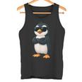 クールなペンギン漫画面白い動物サングラス付き タンクトップ