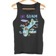 グアム、主要都市、旗、アメリカの観光名所地図 タンクトップ