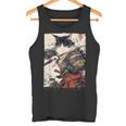 サムライ 猫戦士 浮世 墨絵 猫 サムライ タンクトップ