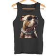 サングラスをかけたピットブル アメリカン・ピット・ブル・テリア タンクトップ