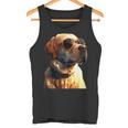サングラスをかけたラブラドール・レトリバー 愛犬ラブラドール タンクトップ
