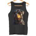 サングラスをかけたロットワイラー 愛犬自慢のロットワイラー タンクトップ