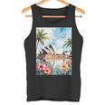 シドニーオペラハウスと南国の自然 タンクトップ