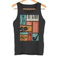 ジャズ音楽-レトロヴィンテージピアノジャズ タンクトップ