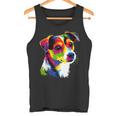 ジャック・ラッセル・テリア ブライトカラー ポップアート 愛犬家 タンクトップ