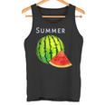 スイカ・夏【 サマータイム 】リゾート・夏 大好き／面白 イラスト タンクトップ