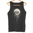 スカルアート グラフィックデザイン アンティーク調スタイル ハロウィンコスチューム タンクトップ